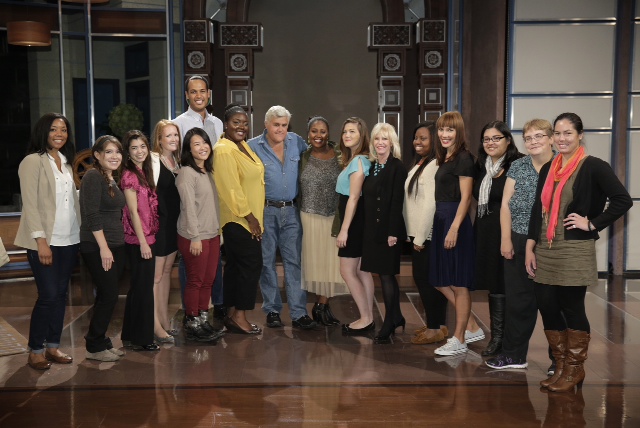 The “Reporting on Entertainment and Pop Culture” class with Jay Leno on the set of "The Tonight Show"