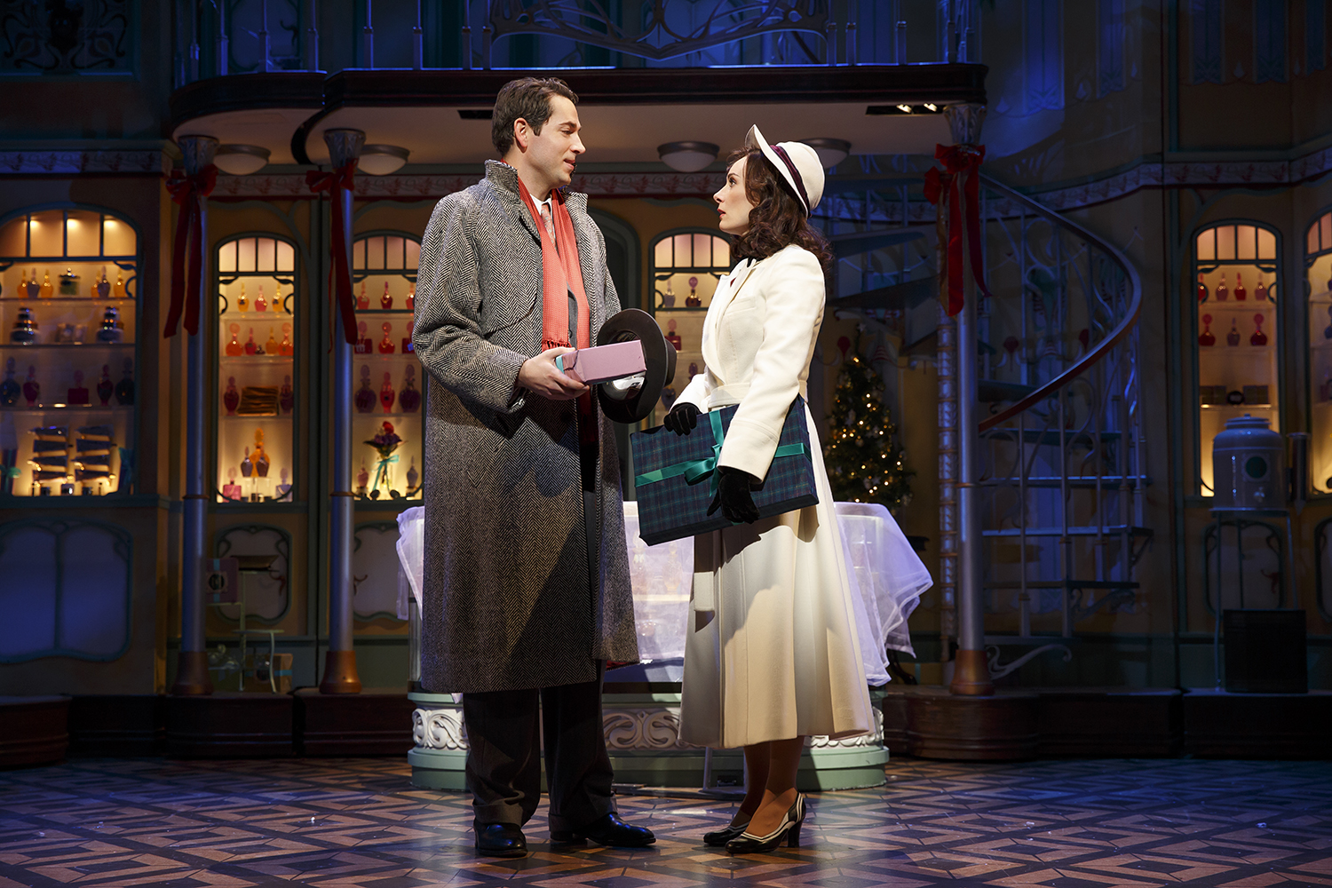 Zachary Levi and Laura Benanti, after their meet-cute, but before they are in love. 