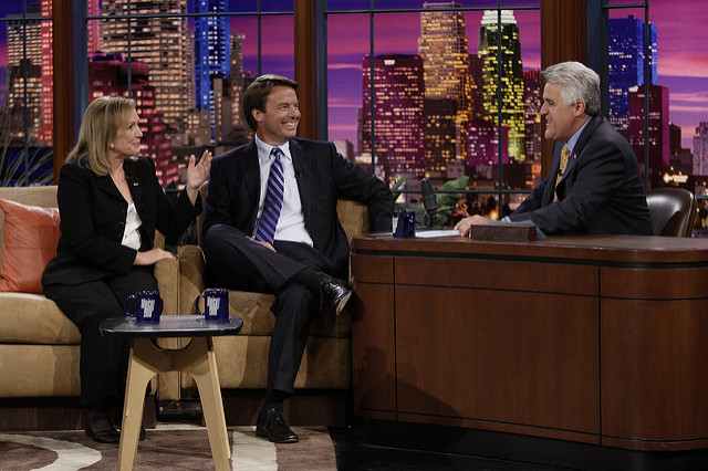 John Edwards on 'The Tonight Show', and courtesy John Edwards' Flicker, used under a Creative Commons Attribution-ShareAlike