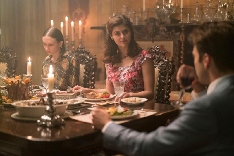 A tense family dinner.